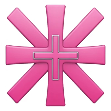 mac os icon pink cross join sticker