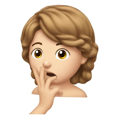 Face lip finger tucking hair  sticker