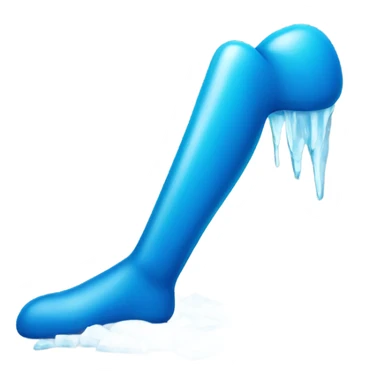 Blue leg with ice sticker