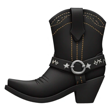 Black cowboy boots sticker