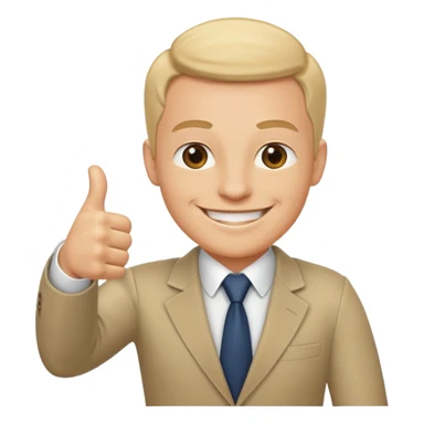 Boss with thumbs up sticker