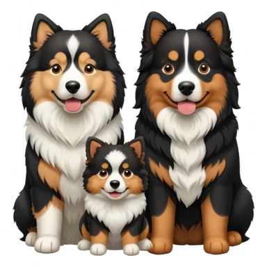 Dogs samoyed and brother dog Bernese  sticker