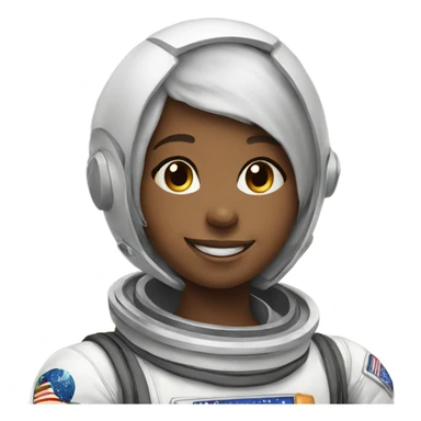 smiling girl in spacesuit sticker