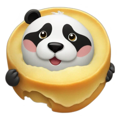 Panda mange pastèque sticker