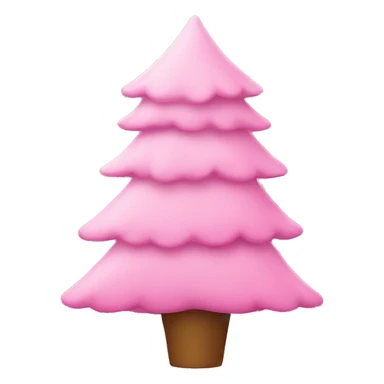 pink christmas tree  sticker