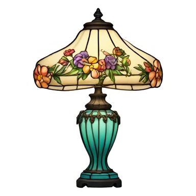 Tiffany lamp with flowers sticker