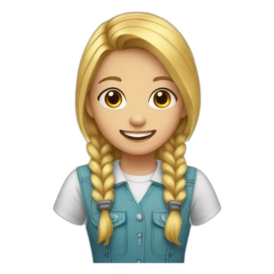 Girl with braces  sticker