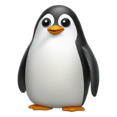 Penguin wearing sweatshirt sticker