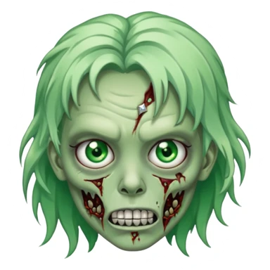 zombie with hair diamond grills sticker