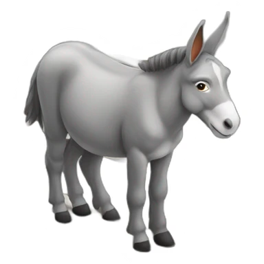 donkey on rails sticker