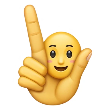 I want a emoji with middle finger bend towards sticker