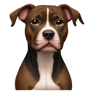 Brown and black pitbull sticker