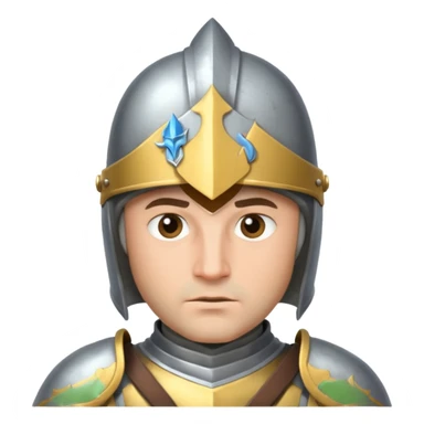 Knight with head wear sticker
