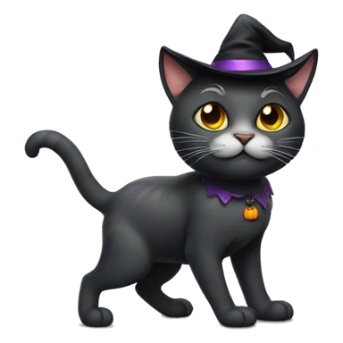 halloween cat sticker