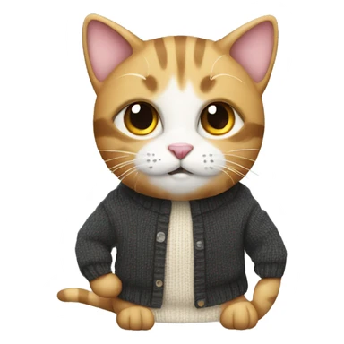 Cat wearing a jumper  sticker