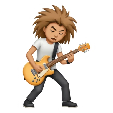 Headbanging guitarist sticker