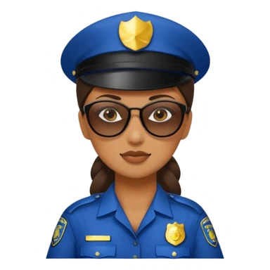 woman police wearing sun glasses sticker