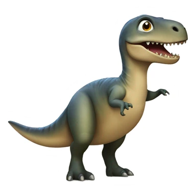 dinosaur play with a seal sticker