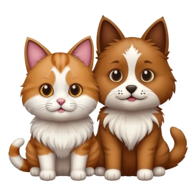Cat dog sticker