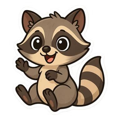 raccoon sticker sticker
