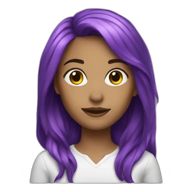 Quantum Women purple hair sticker