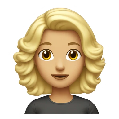 blond girl with a fresh blowout sticker