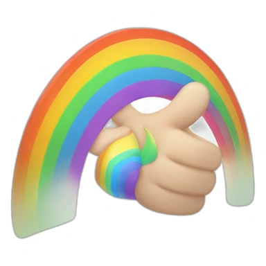 three thumbs up rainbow sticker