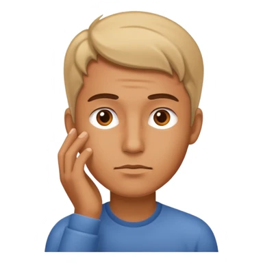 man thinking sticker