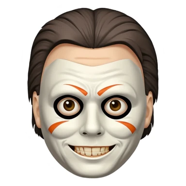 Micheal myers with a grin without red on his face sticker