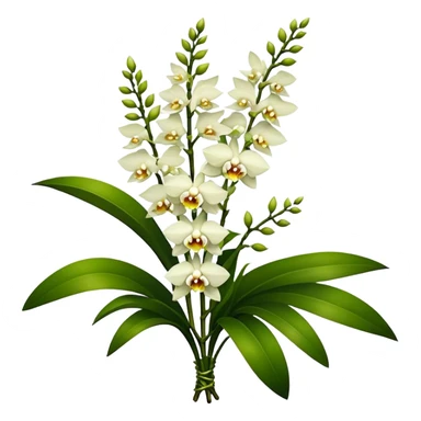 super big bouquet Dendrobium Orchid, stem, leaf sticker