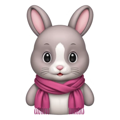 bunny with scarf sticker