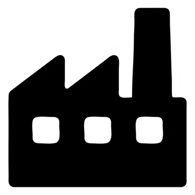 factory building with smokestacks sticker