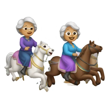 grannies on the carousel sticker