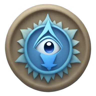 Blue throat chakra symbol 5 sticker
