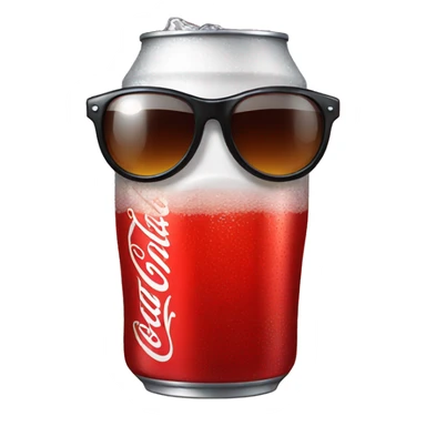 Coke soda with sunglasses sticker