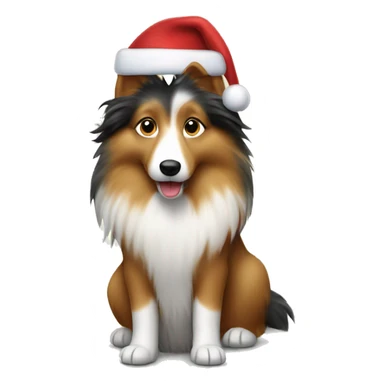 Shetland Sheepdog Christmas  sticker