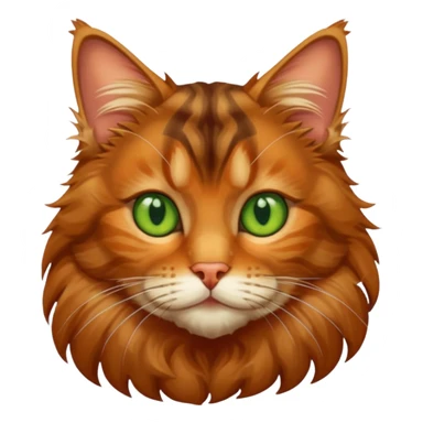 A Maine coon tabby cat emoji sticker