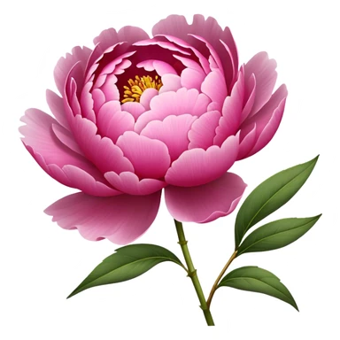 single Peony 'Sarah Bernhardt', straight stem sticker