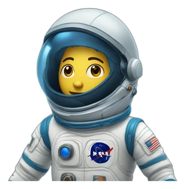 Space explorer with open blue spacesuit sticker