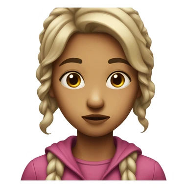 Face of a girl who is sceptic sticker