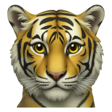 tigre con los colores de brasil sticker