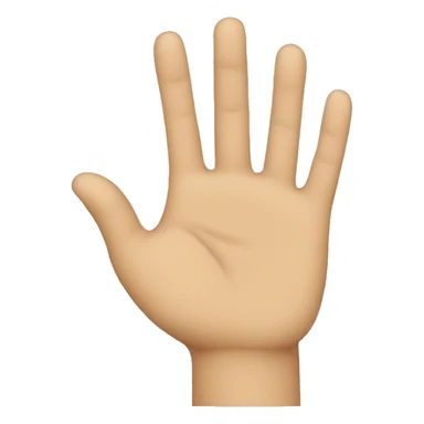 😑 y una mano abierta delante  sticker