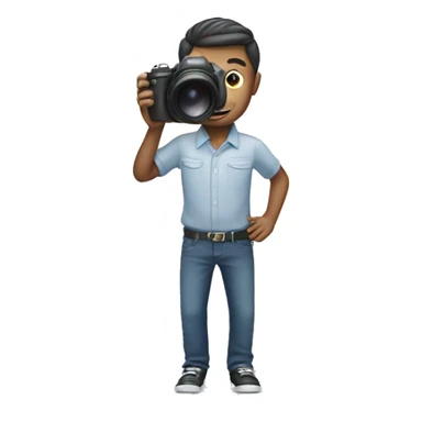 a person stand and hello come from camera  sticker