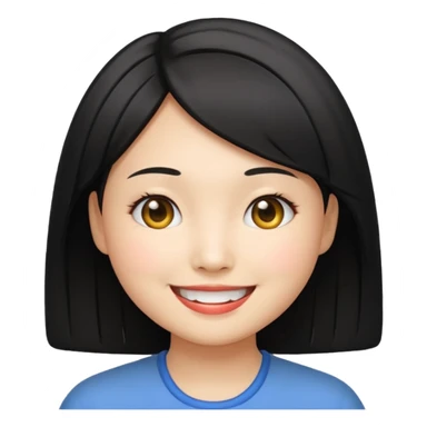 an Asian with a smiley bobbed hair
Woman sticker
