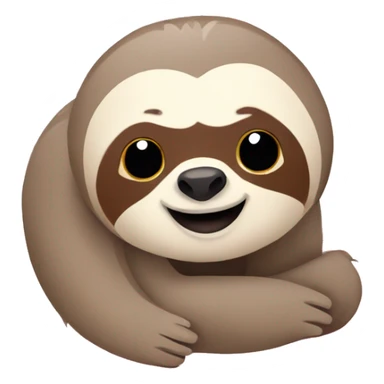 Cute sloth with hearts around him sticker