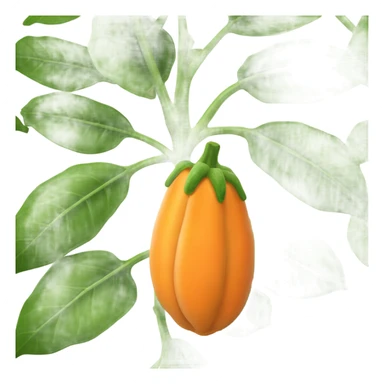 seedless papaya with white paint dripping down sticker