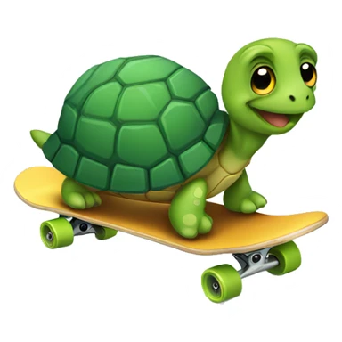 Turtle on a skateboard  sticker