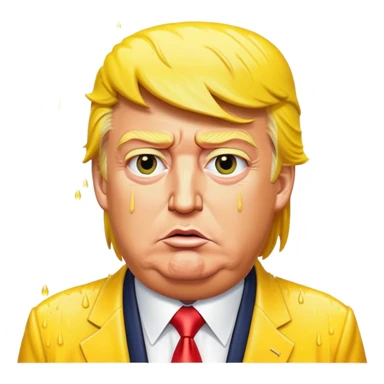 Trump soaked by yellow rain  sticker