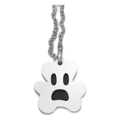 a bone shaped dog tag sticker