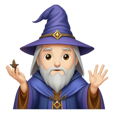 wizard casting a spell sticker